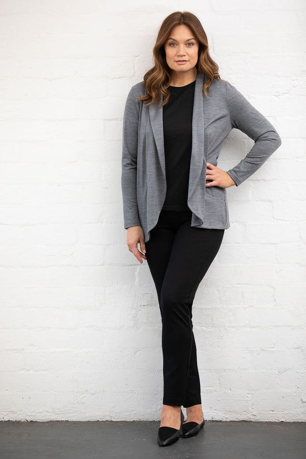 HEDRENA JERSEY CURVED HEM CARDIGAN