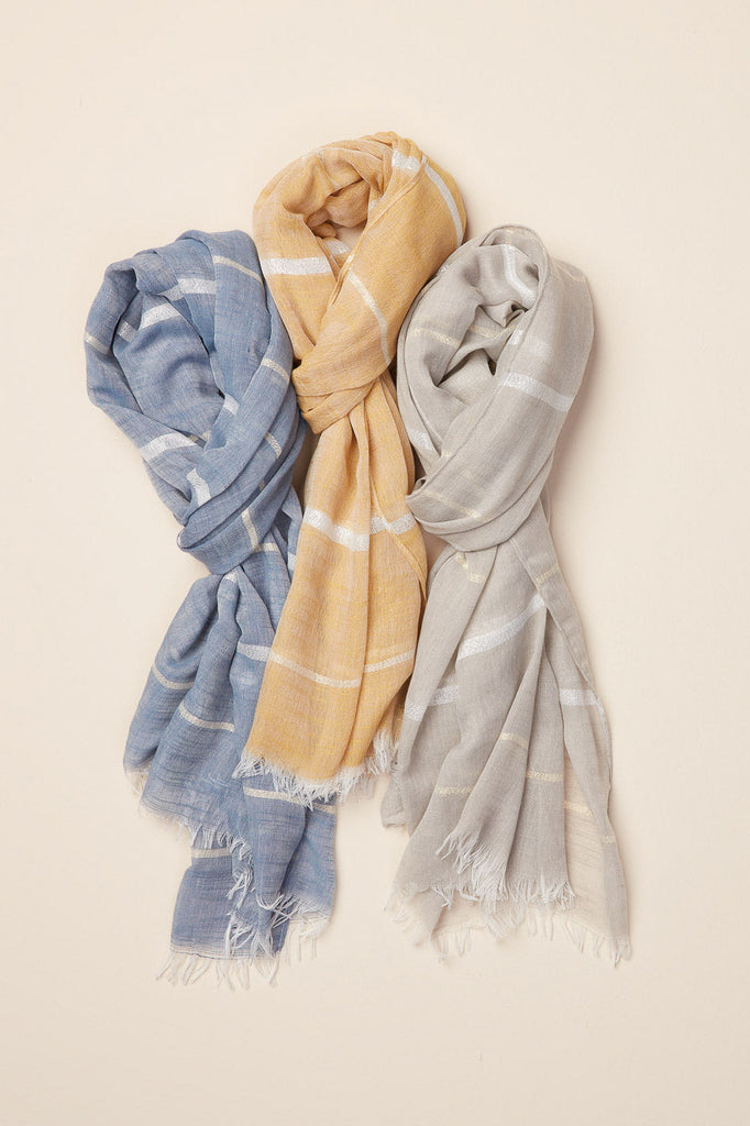 SOLSTICE METALLIC STRIPE SCARF