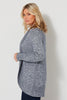 RETREAT CURVE HEM FLECK CARDIGAN