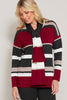 STRIPE SWEATER WITH SCARF