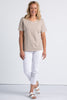 ESSENTIAL S/S RIBBON TRIM TEE