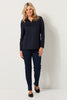 HEDRENA ZIP POLO LONG SLEEVE TOP