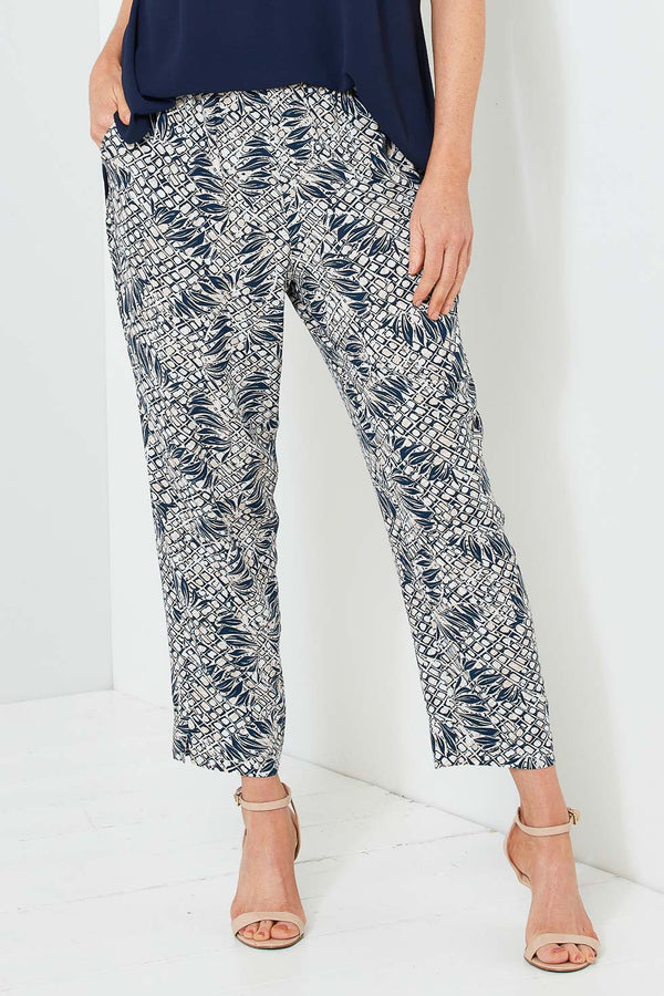 UMBERTO PRINT PULL ON PANT