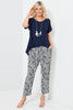 UMBERTO PRINT PULL ON PANT